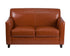 HERCULES Diplomat Series Cognac Leather Loveseat
