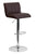 Flach Furniture Contemporary Brown Vinyl Adjustable Height Bar Stool with Chrome Base [CH-112010-BRN-GG]