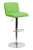 Flach Furniture Contemporary Green Vinyl Adjustable Height Bar Stool with Chrome Base [CH-112010-GRN-GG]