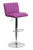 Flach Furniture Contemporary Purple Vinyl Adjustable Height Bar Stool with Chrome Base [CH-112010-PUR-GG]