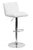 Flach Furniture Contemporary White Vinyl Adjustable Height Bar Stool with Chrome Base [CH-112010-WH-GG]