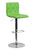 Flach Furniture Contemporary Tufted Green Vinyl Adjustable Height Bar Stool with Chrome Base [CH-112080-GRN-GG]