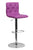Flach Furniture Contemporary Tufted Purple Vinyl Adjustable Height Bar Stool with Chrome Base [CH-112080-PUR-GG]