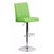 Flach Furniture Contemporary Green Vinyl Adjustable Height Bar Stool with Chrome Base [CH-122090-GRN-GG]