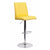 Flach Furniture Contemporary Yellow Vinyl Adjustable Height Bar Stool with Chrome Base [CH-122090-YEL-GG]