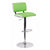 Flach Furniture Contemporary Two Tone Green & White Vinyl Adjustable Height Bar Stool with Chrome Base [CH-122150-GRN-GG]