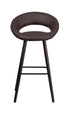 Flash Furniture Kelsey Series 29"" High Contemporary Brown Vinyl Barstool with Cappuccino Wood Frame