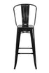 Flash Furniture 30"" High Black Metal Indoor-Outdoor Barstool CH-31320-30GB-BK-GG