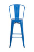 Flash Furniture 30"" High Blue Metal Indoor-Outdoor Barstool CH-31320-30GB-BL-GG