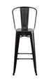 Flash Furniture 30"" High Black-Antique Gold Metal Indoor-Outdoor Barstool CH-31320-30GB-BQ-GG