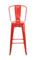 Flash Furniture 30"" High Red Metal Indoor-Outdoor Barstool CH-31320-30GB-RED-GG
