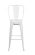 Flash Furniture 30"" High White Metal Indoor-Outdoor Barstool CH-31320-30GB-WH-GG