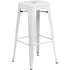 Flash Furniture Decor 30"" Backless White Metal Bar Stool CH-31320-30-WH-GG