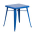 Flash Furniture 24"" Square Blue Metal Indoor Outdoor Table CH-31330-29-BL-GG