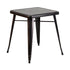 Flash Furniture 24"" Square Black-Antique Gold Metal Indoor Outdoor Table CH-31330-29-BQ-GG