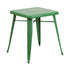 Flash Furniture 24"" Square Green Metal Indoor Outdoor Table CH-31330-29-GN-GG