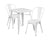 White Metal Indoor-Outdoor Table Set With 2 Stack Chairs [Ch-31330-2-30-Wh-Gg]