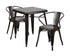 Flash Furniture Black-Antique Gold Metal Indoor Outdoor Table Set With 2 Arm Chairs CH-31330-2-70-BQ-GG