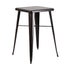 Flash Furniture 24"" Square Black-Antique Gold Metal Indoor-Outdoor Bar Height Table [CH-31330-BQ-GG]