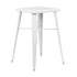 Flash Furniture 24"" Square White Metal Indoor Outdoor Bar Height Table CH-31330-WH-GG