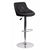 Flach Furniture Contemporary Black Vinyl Bucket Seat Adjustable Height Bar Stool with Chrome Base [CH-82028A-BK-GG]