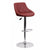 Flach Furniture Contemporary Burgundy Vinyl Bucket Seat Adjustable Height Bar Stool with Chrome Base [CH-82028A-BURG-GG]