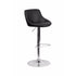 Flach Furniture Contemporary Black Vinyl Bucket Seat Adjustable Height Bar Stool with Chrome Base [CH-82028-MOD-BK-GG]