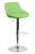 Flach Furniture Contemporary Green Vinyl Bucket Seat Adjustable Height Bar Stool with Chrome Base [CH-82028-MOD-GRN-GG]