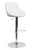 Flach Furniture Contemporary White Vinyl Bucket Seat Adjustable Height Bar Stool with Chrome Base [CH-82028-MOD-WH-GG]