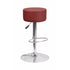 Flash Furniture Contemporary Burgundy Vinyl Adjustable Height Barstool with Chrome Base