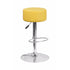 Flash Furniture Contemporary Yellow Vinyl Adjustable Height Barstool with Chrome Base