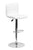 Flach Furniture Contemporary White Vinyl Adjustable Height Bar Stool with Chrome Base [CH-92023-1-WH-GG]