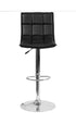Flash Furniture Contemporary Black Quilted Vinyl Adjustable Height Barstool with Chrome Base