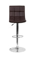 Flash Furniture Contemporary Brown Quilted Vinyl Adjustable Height Barstool with Chrome Base