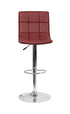 Flash Furniture Contemporary Burgundy Quilted Vinyl Adjustable Height Barstool with Chrome Base