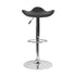 Flash Furniture Contemporary Black Vinyl Adjustable Height Bar Stool With Chrome Base