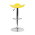 Flash Furniture Contemporary Yellow Vinyl Adjustable Height Bar Stool With Chrome Base