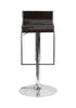 Flash Furniture Contemporary Brown Plastic Adjustable Height Barstool with Chrome Drop Frame