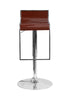 Flash Furniture Contemporary Burgundy Plastic Adjustable Height Barstool with Chrome Drop Frame