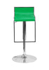 Flash Furniture Contemporary Green Plastic Adjustable Height Barstool with Chrome Drop Frame