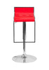 Flash Furniture Contemporary Red Plastic Adjustable Height Barstool with Chrome Drop Frame