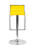 Flash Furniture Contemporary Yellow Plastic Adjustable Height Barstool with Chrome Drop Frame