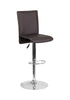 Flash Furniture Contemporary Brown Vinyl Adjustable Height Barstool with Chrome Base
