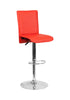 Flash Furniture Contemporary Red Vinyl Adjustable Height Barstool with Chrome Base