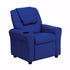 Contemporary Blue Vinyl Kids Recliner with Cup Holder and Headrest [DG-ULT-KID-BLUE-GG]