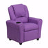 Contemporary Lavender Vinyl Kids Recliner with Cup Holder and Headrest [DG-ULT-KID-LAV-GG]