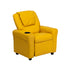 Contemporary Yellow Vinyl Kids Recliner with Cup Holder and Headrest [DG-ULT-KID-YEL-GG]