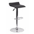 Flach Furniture Contemporary Black Vinyl Adjustable Height Bar Stool with Chrome Base [DS-801-CONT-BK-GG]
