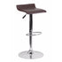 Flach Furniture Contemporary Brown Vinyl Adjustable Height Bar Stool with Chrome Base [DS-801-CONT-BRN-GG]