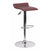 Flach Furniture Contemporary Burgundy Vinyl Adjustable Height Bar Stool with Chrome Base [DS-801-CONT-BURG-GG]